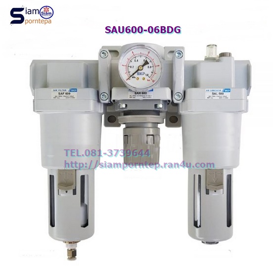 SAU600-06BG SKP Filter regulator 3 unit size 3/4" Manaul หรือ แบบปรับมือ